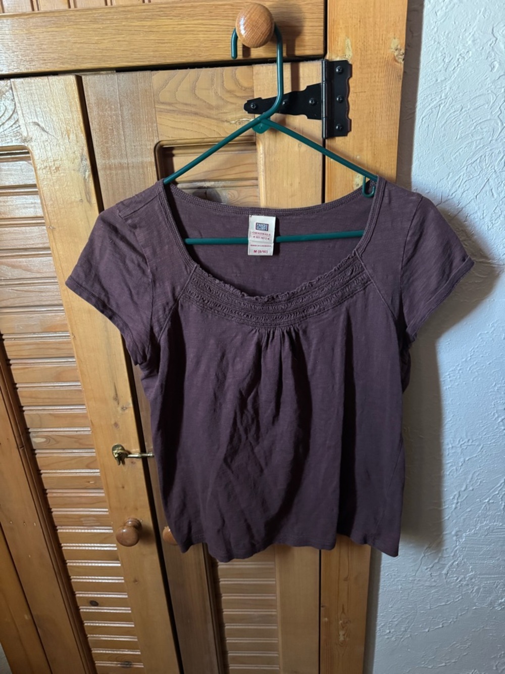 Faded Glory brown Short Sleeve Scoop Neck Top